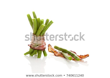 Foto stock: String Beans Wrapped In Bacon