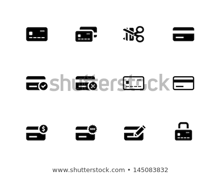 Stock photo: Secured Credit Card Icon Flat Design