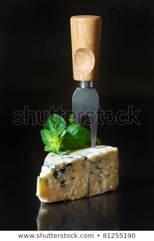 Blue Cheese With Mint Leaves Imagine de stoc © lidante