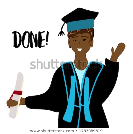 Foto stock: Happy Graduation A Young Man