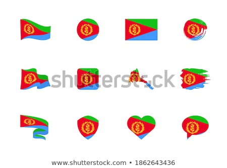 Stock photo: National Flag Of The Eritrea In The Shape Of A Heart And The Inscription I Love Eritrea Vector Illu