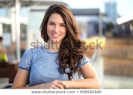 Stok fotoğraf: Young Brunette Woman Beauty Shot