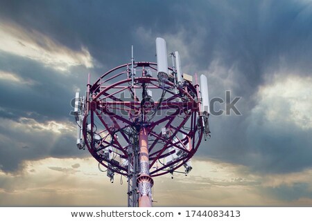 ストックフォト: Communications Tower At Sunset