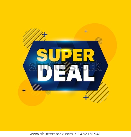 Stok fotoğraf: Super Deals Blue Vector Icon Design