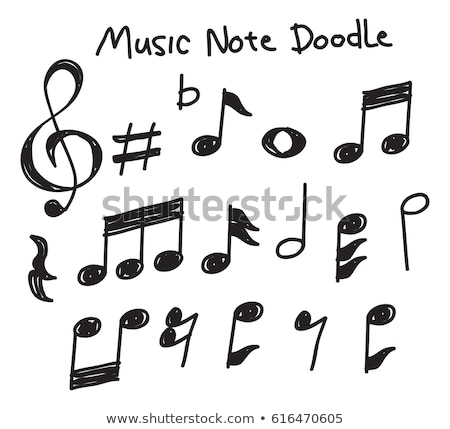 Stock fotó: Doodle Music Elements Set Sketch Design