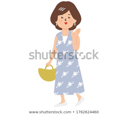 Stock photo: Blue One Piece Old Womentravel