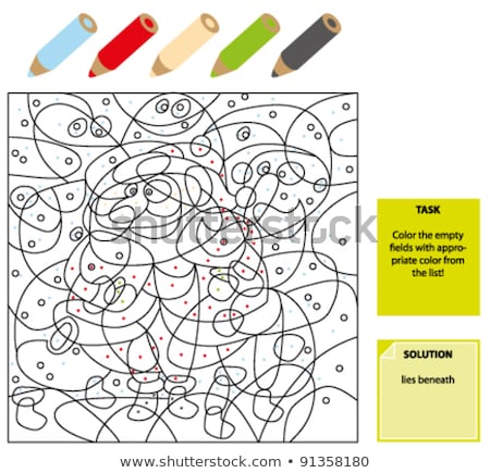 Foto d'archivio: Differences Game With Christmas Santa Color Book