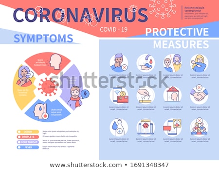 Foto stock: Coronavirus Symptoms And Preventive Measures Colorful Poster