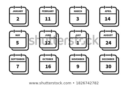 Stock photo: Simple Black Calendar Icon With 10 November Date Isolated On White