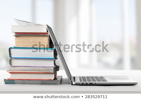 ストックフォト: Laptop And Books
