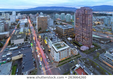 Foto stock: Vancouver Bc Robson Street Cityscape