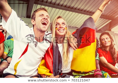 Foto stock: Couple Of German Soccer Supporters