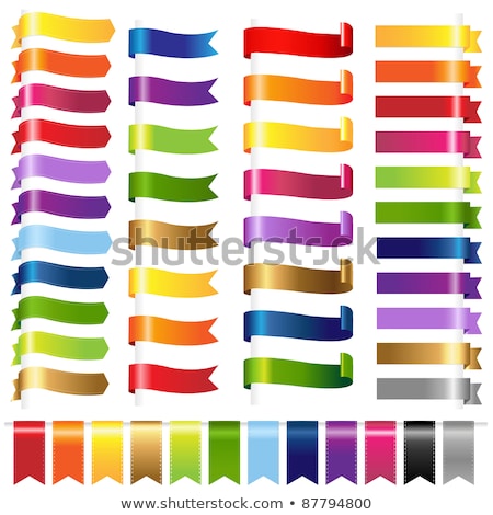 Glass Colored Ribbons Sumbols Set Isolated ストックフォト © barbaliss