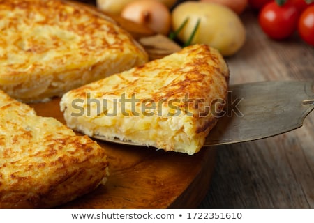 Stok fotoğraf: Tortilla With Potato And Tomato