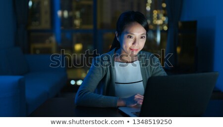 Foto stock: Laptop In Night