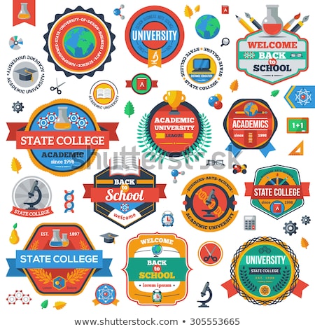 Stockfoto: Vector Graphic Colored Icon Sticker Set Of Medical Supplies And