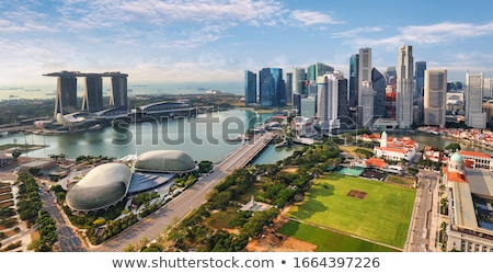 Stock fotó: Panorama Of Singapore Skyline Downtown