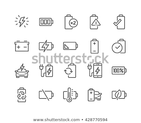 Foto stock: Cono · de · batería