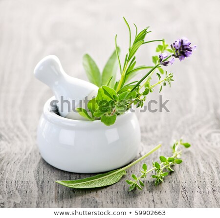 Foto d'archivio: Ceramic Mortar And Pestle For Cooking