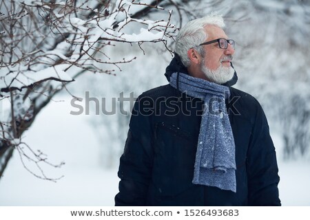 Model Of Santa Claus Standing In White Snow Outdoors Stock photo © Augustino