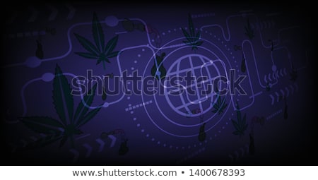 Stok fotoğraf: Marijuana Cannabis Leaf Design Texture Background