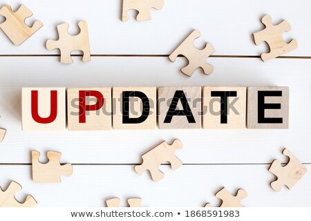 Foto stock: Puzzle With Word Update