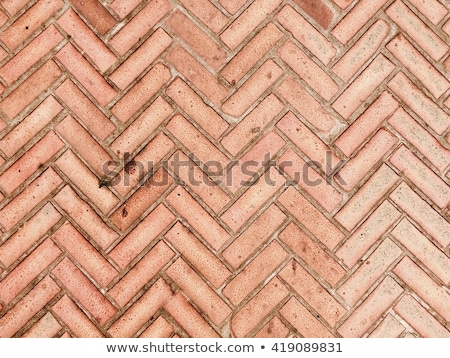 Foto stock: Zig Zag Yellow Brick Pavement