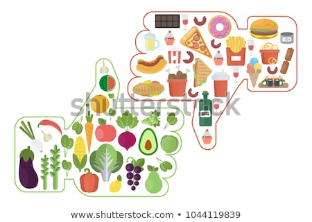 Сток-фото: Unhealthy Vs Healthy Food