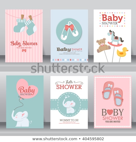 Foto stock: Cartoon Baby Heart Frame