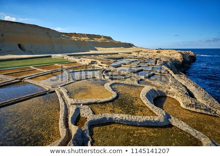 Сток-фото: Salt Pans On Gozo Island At Malta