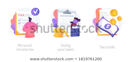 Stock photo: Personal Income Tax Vector Concept Metaphors