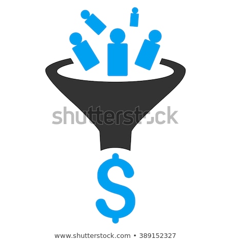 Stock fotó: Sales Funnel Vector Glyph Icon