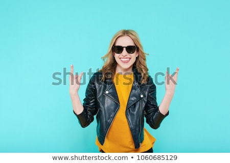 Stok fotoğraf: Emotive Attractive Punk Blonde Girl