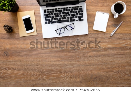 Stockfoto: Work Place On Wooden Table