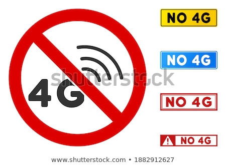Foto stock: 4g Sign Red Vector Icon Design