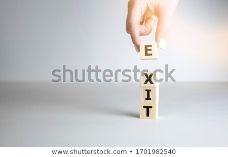 ストックフォト: Exit - An Inscription From Childrens Blocks