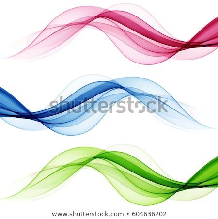 Stock fotó: Green Abstract Color Wave Vector Smoke Lines