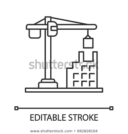 Stock foto: Crane And Building