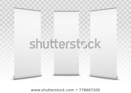 Stock fotó: Blank Rollup Banner 3d Rendering