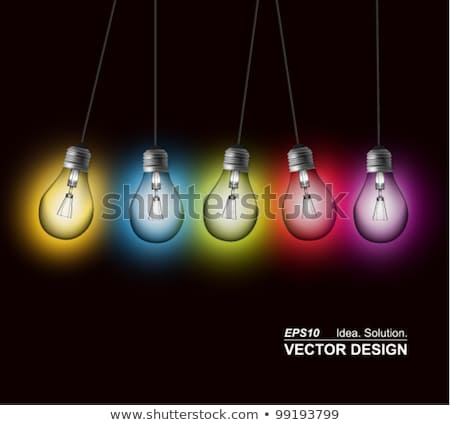 Foto stock: Many Ideas Creation Light Bulbs Concept