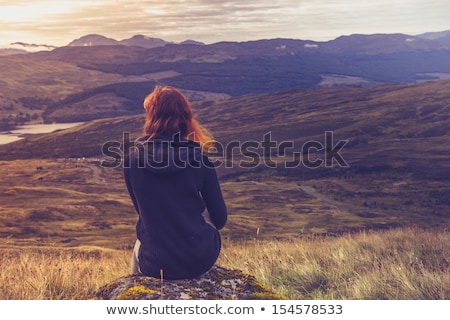 Stock fotó: Woman In The Mountain Wilderness