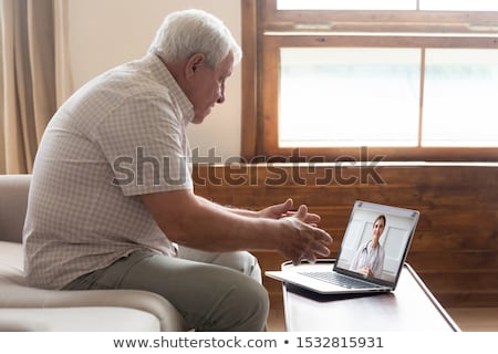 Stock fotó: Senior Patient Using Health Monitoring App