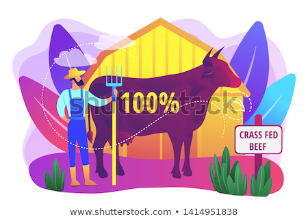 [[stock_photo]]: Grass Fed Beef Concept Vector Illustration