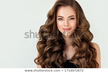 Сток-фото: Beautiful Brunette Girl With Long Hair Portrait