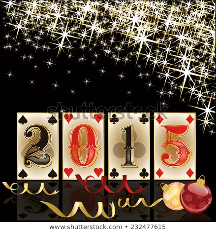 Foto d'archivio: Happy New 2015 Poker Year Background Vector Illustration