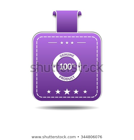 Foto stock: Genuine Product Violet Vector Icon Design