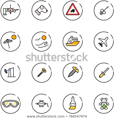 Сток-фото: Aircraft Repair Tool Onboarding Elements Icons Set Vector