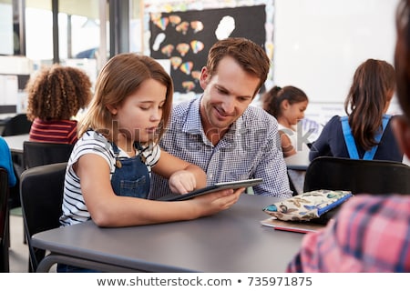 Сток-фото: Two Young Children In Classroom