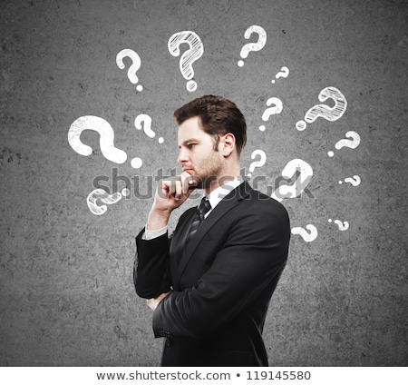 Stock fotó: Businessman Thinking And Questioning