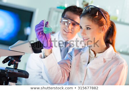 Stock photo: Researcher Observing Indikator Colour Shift